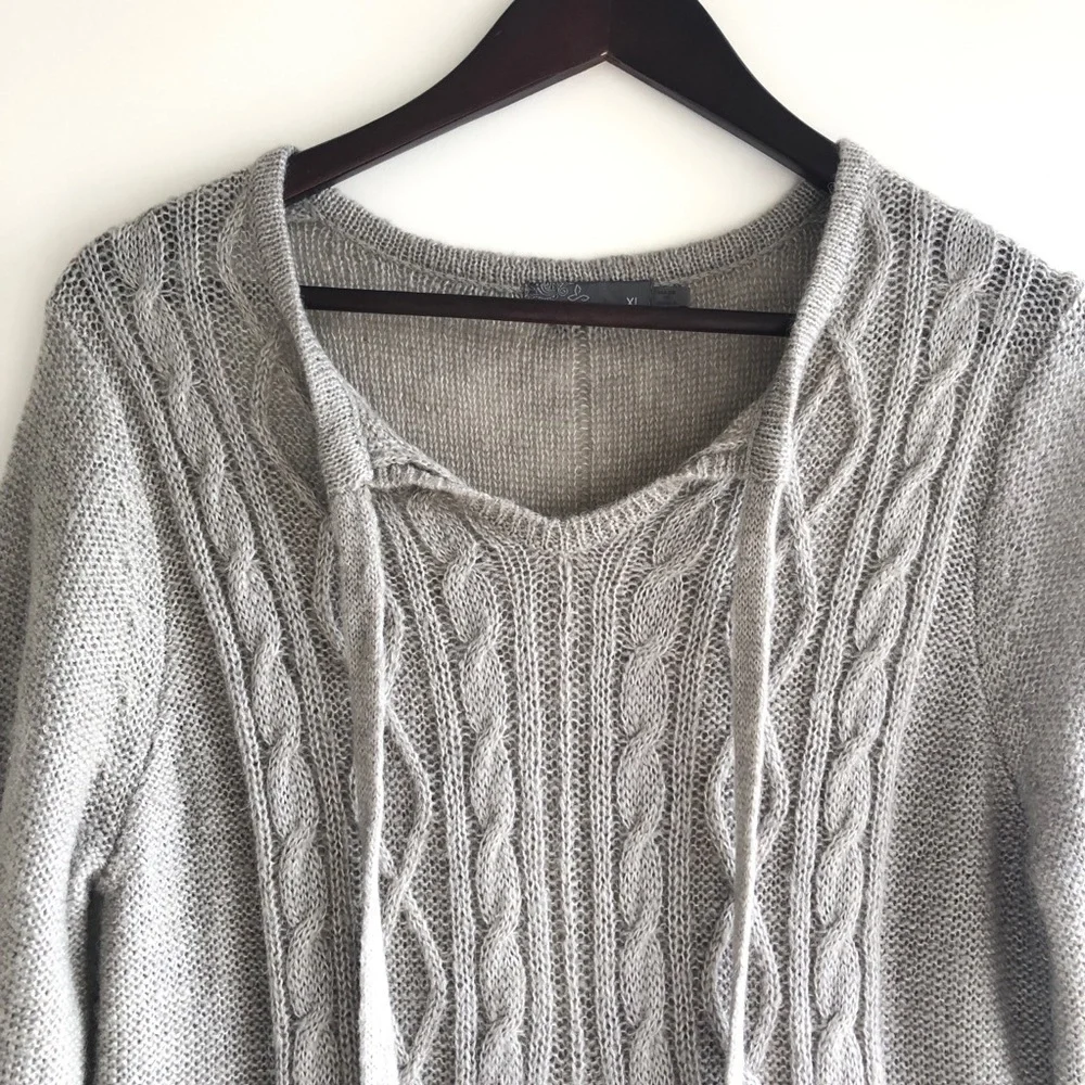 Prana Shelby Wool Blend Sweater Heathered Knit